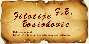 Filotije Bosioković vizit kartica